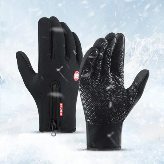 Winter Gloves Touch Screen Riding Motorcycle Sliding Waterproof Sports Gloves With Fleece